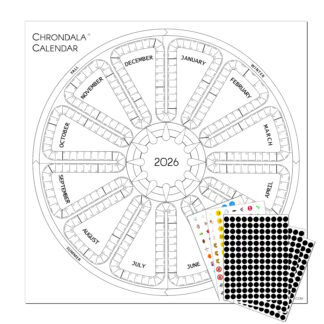 Chrondala Calendar Color-Your-Own 2026 with Sticker Pack