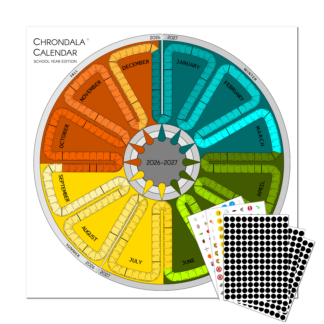 Chrondala Calendar 2026-2027 SCHOOL YEAR EDITION with Sticker Pack